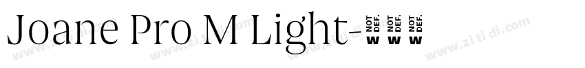Joane Pro M Light字体转换